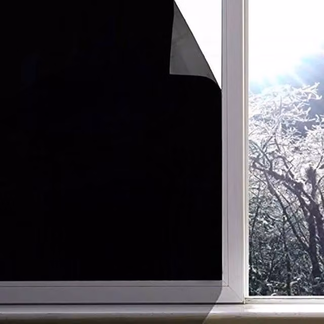 Kelvenix Blackout Window Film Glass Tint in Black, 0.6m2