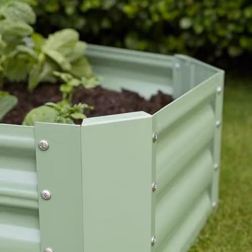 Harbour Housewares Pack of 2 Raised Galvanised Steel Garden Beds in Green, W/D/H: 120 x 60 x 30 cm – 3