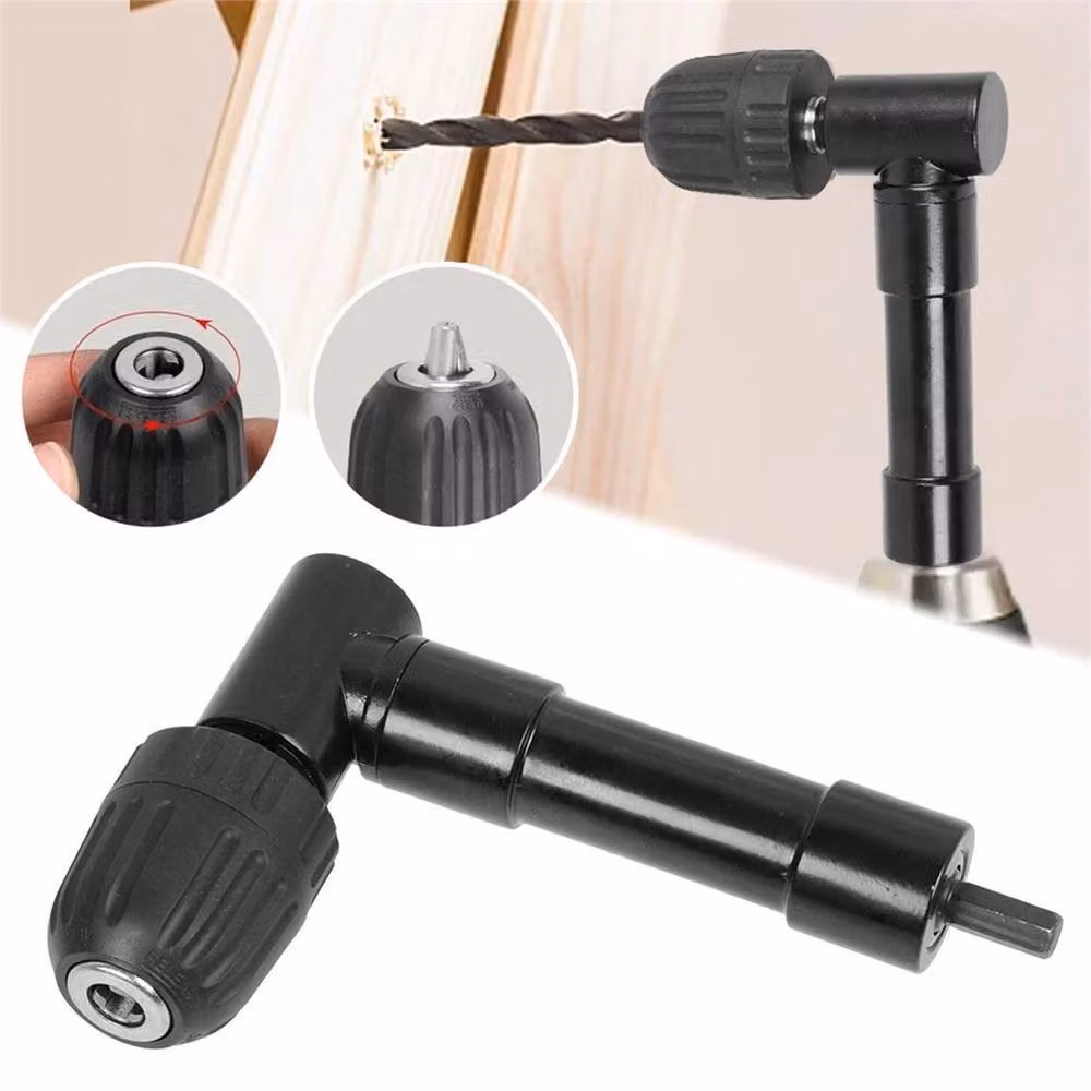 VOGREX 90 Degree Right Angle Drill Attachment Cordless Extension in Black Aluminium – 5