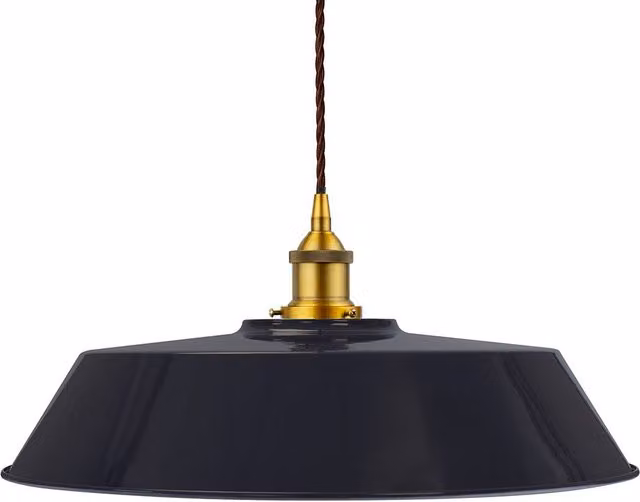 SE Home Chancery Large Pendant Light in Navy Blue, Gold and Brown