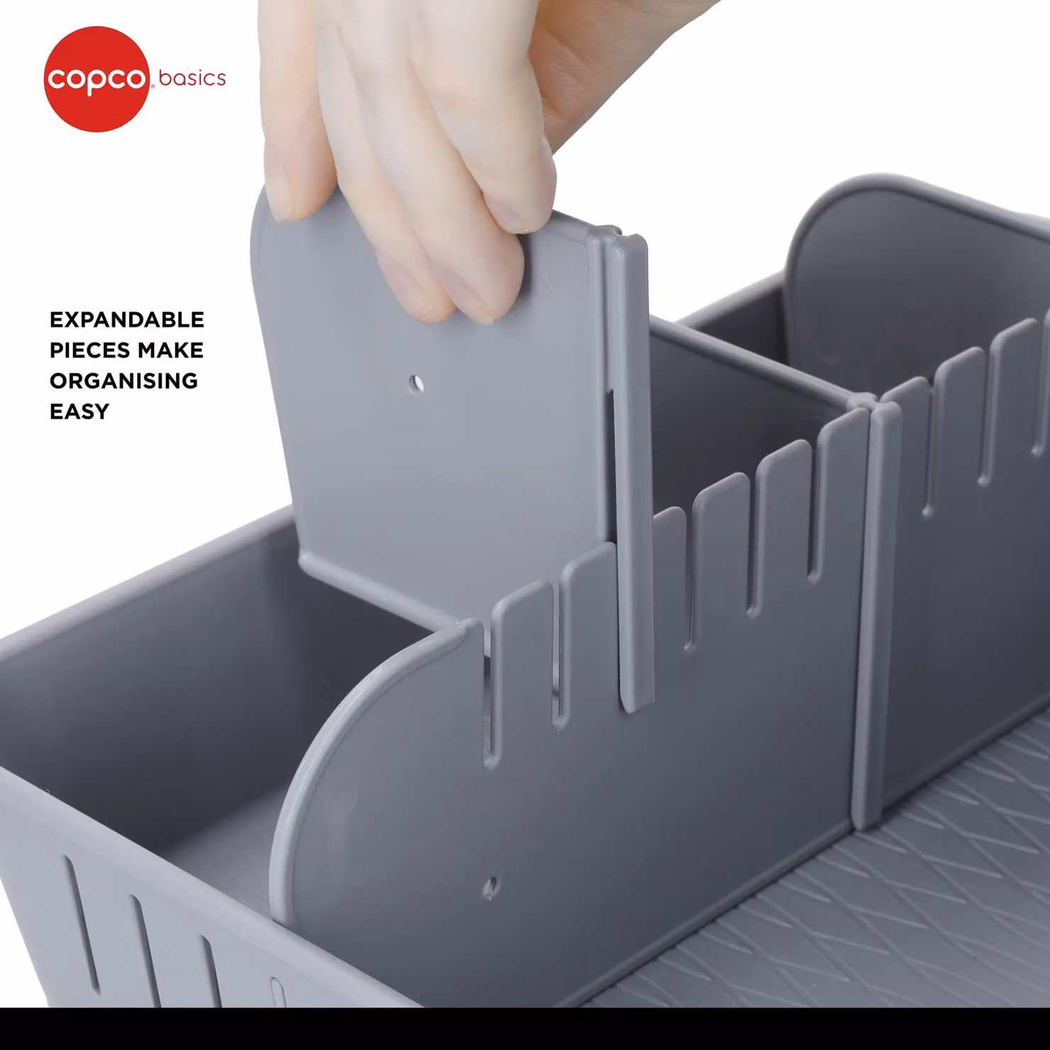 Copco Grey Plastic Food Storage Container Organiser with Compartments – 9