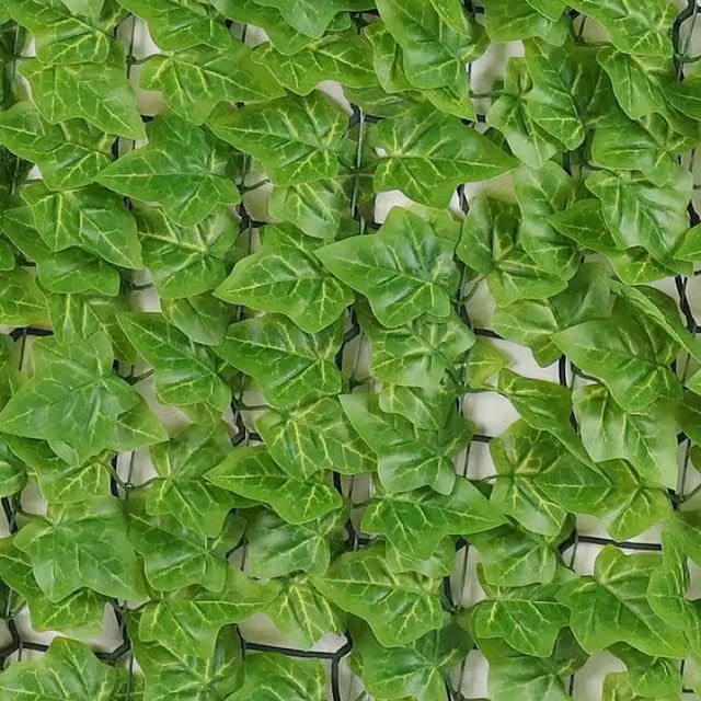 True Products Semi-Transparent Artificial Green Ivy Leaf Hedge Garden Fence Screen, Width: 100 cm