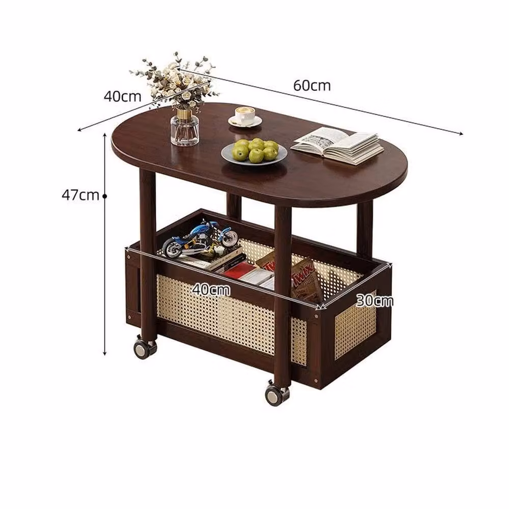 VOGREX Height Adjustable Portable Mobile Laptop Desk in Brown – 2