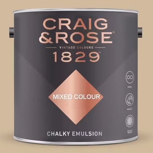 Craig & Rose 1829 Chalky Emulsion Paint in Pale Oak, 2.5 l