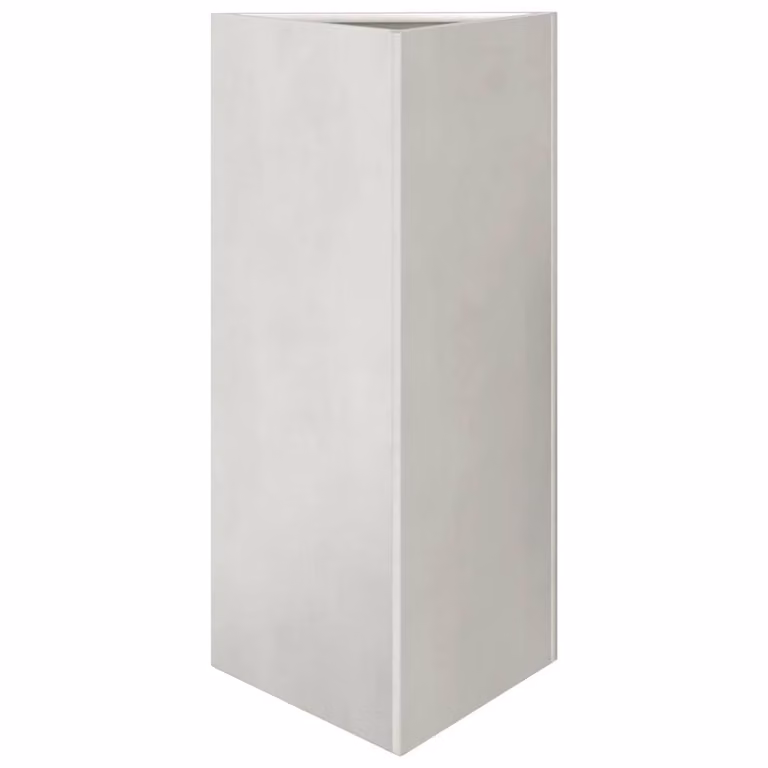 Berkfield Home Durable Triangular Garden Planter Tub in Silver Stainless Steel, H 70 cm x W 40 cm x D 34.5 cm