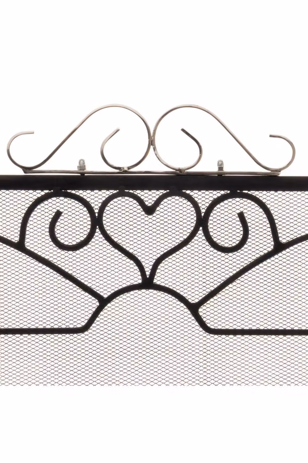 KDMD Chrome Topped Three Fold Fire Screen in Black – 2