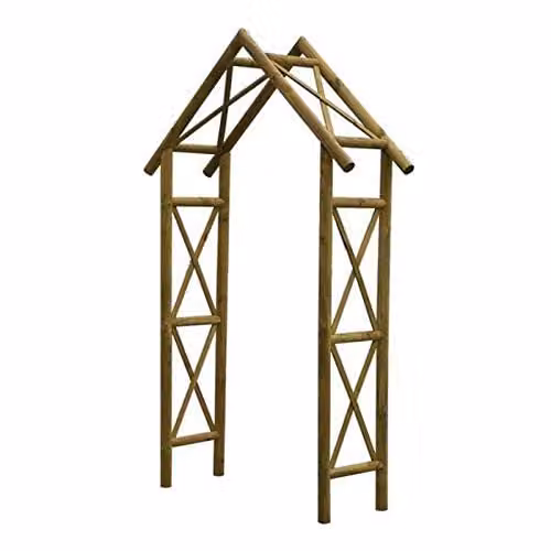 Rowlinsons Rustic Wooden Arch in Brown, H 274 x W 160 x L 45 cm – 1