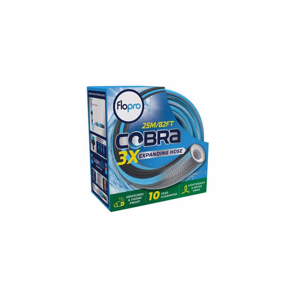 Flopro Cobra Expanding Hose Set, 20m, Blue – 2
