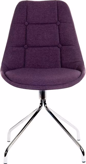 Teknik Pair of Breakout Retro Office Chairs in Purple Fabric with Metal Upholstered Frame