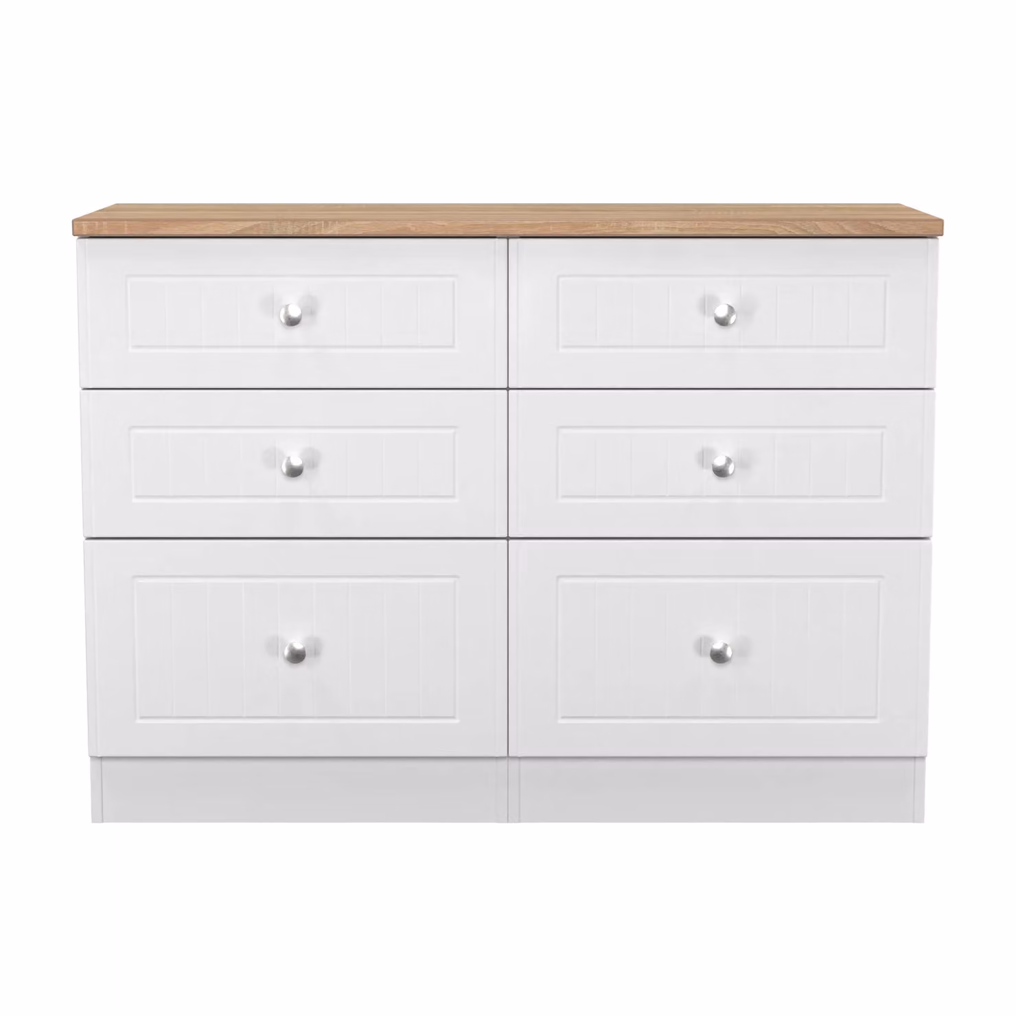 2 U Norton 6 Drawer Wide Chest in White, Ready Assembled – 2
