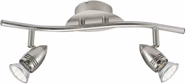 Netlighting SPOT LED Twin Adjustable Ceiling Spotlight in Grey, 400lm, 2700K, W: 39 cm, D: 12 cm
