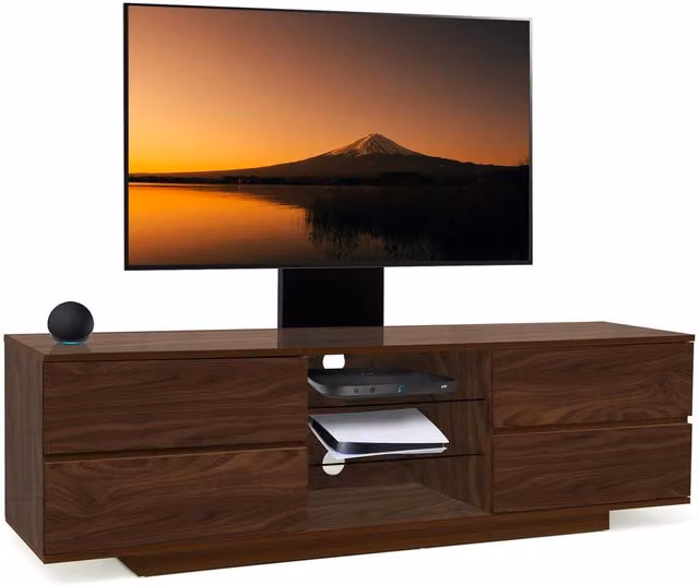 Centurion Supports Avitus Walnut TV Cabinet with 4 Drawers and 3 Shelves for up to 65 inch TVs – 1