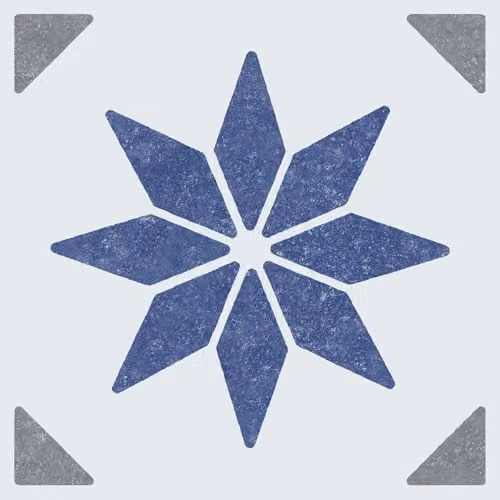 d-c-fix Set of 6 Alia Blue Geometric Tile Stickers, Water-Resistant Self-Adhesive Wall Film, W/D/H: 15 x 15 x 15 cm