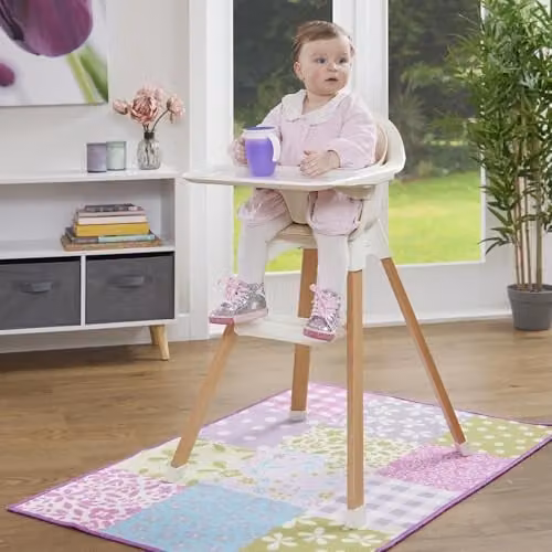 Liberty House Toys Kids High Chair in White and Wood – 1