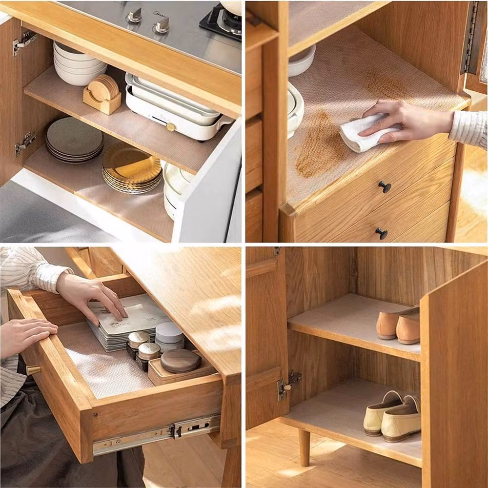 FLAVORA Non-Slip White Kitchen Cabinet Drawer Mat and Divider, W: 52 cm, L: 600 cm – 6