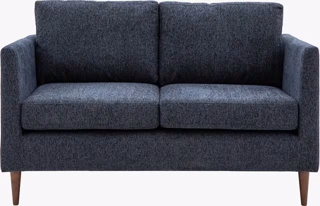 Perch & Parrow Sloucher Mid-Century 2 Seater Fabric Sofa in Grey