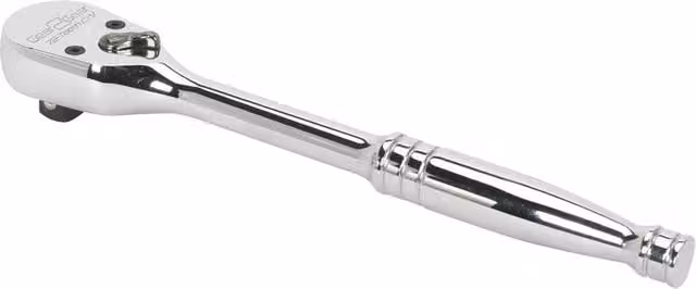 Loops 72-Tooth Dust-Free Ratchet Wrench with 3/8 Inch Sq Drive and Flip Reverse Mechanism in Silver and Multicolour Chrome Vanadium