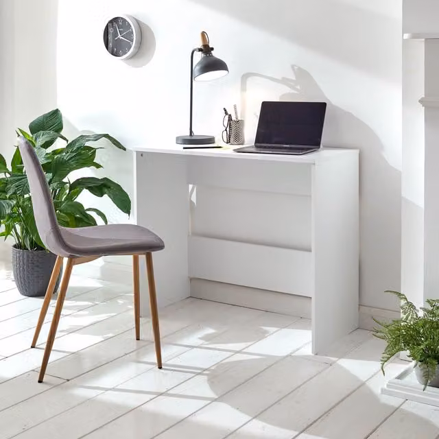 GFW Piro White Minimalist Writing Desk
