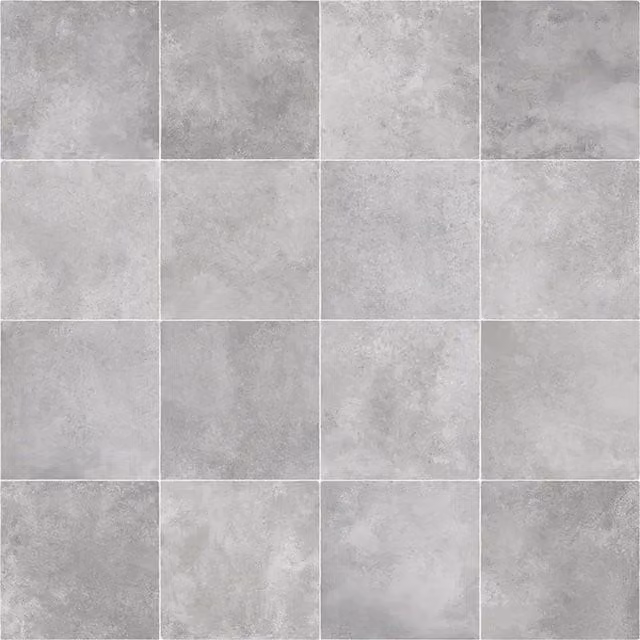 Leoline Grey Stone Tile Effect Anti Slip Vinyl Flooring Sheet, 200 x 400 cm