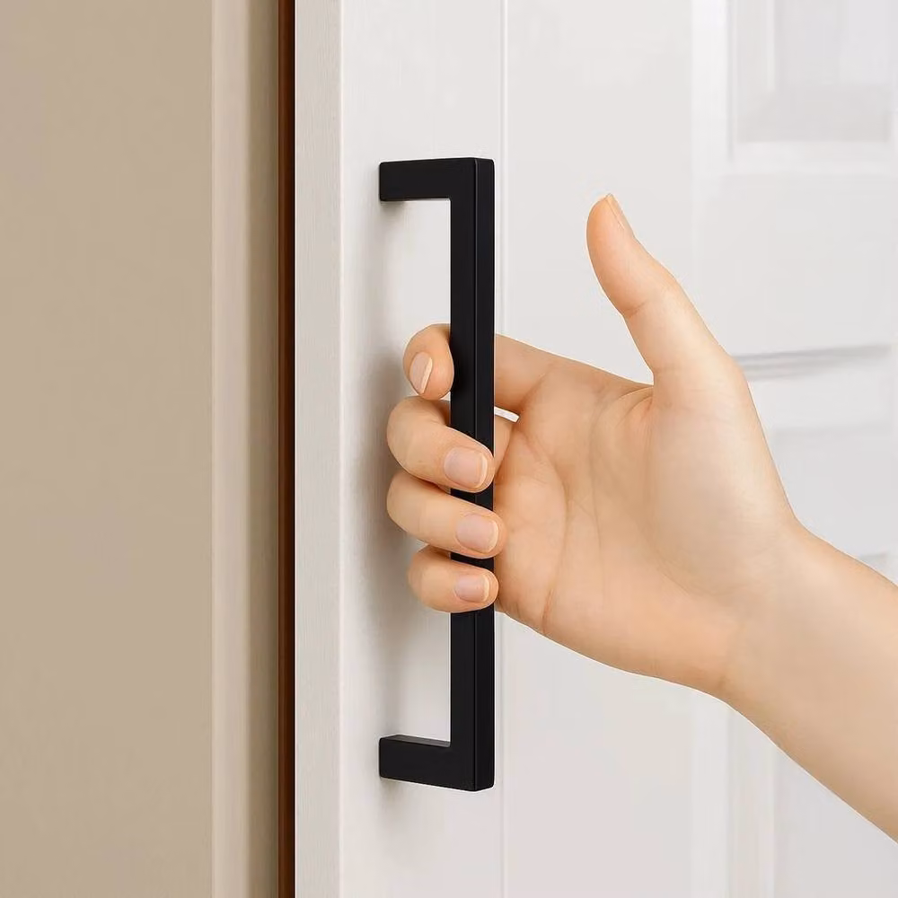 NESTLUNE 10 Pack Matt Black Stainless Steel Bar Kitchen Cabinet Handles – 3