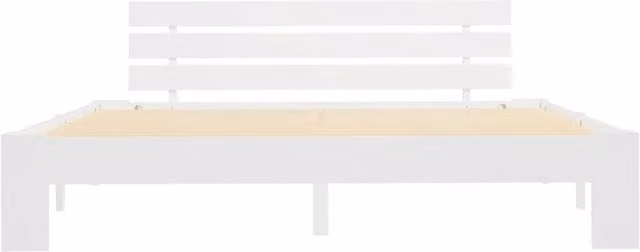Berkfield Home Modern Super King Bed Frame in White Solid Pine Wood W/D/H: 180 x 200 x 66 cm