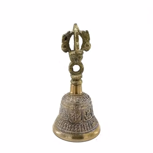 KDMD Small Tibetan Tingsha Bell in Gold, W/H: 5 x 11 cm – 1