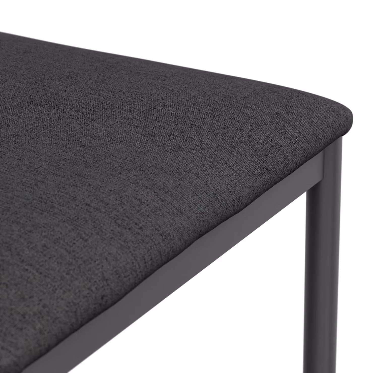 More4Homes Monza Set of 2 Fabric Dining Chairs with Metal Legs in Charcoal Grey – 3