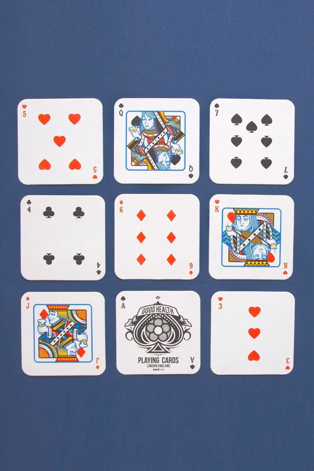 Suck UK Playing Card Drink Mats Set, 54 Absorbent White Coasters – 2