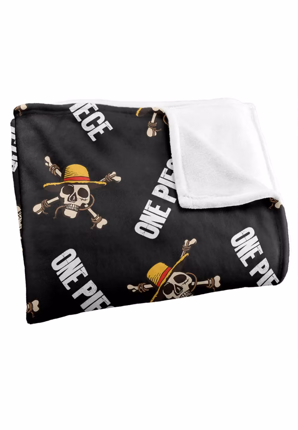 Netflix One Piece Jolly Roger Pattern Silky Touch Super Soft Fleece Throw Blanket, White and Multicolour, W/D/H: 152 x 127 cm – 3