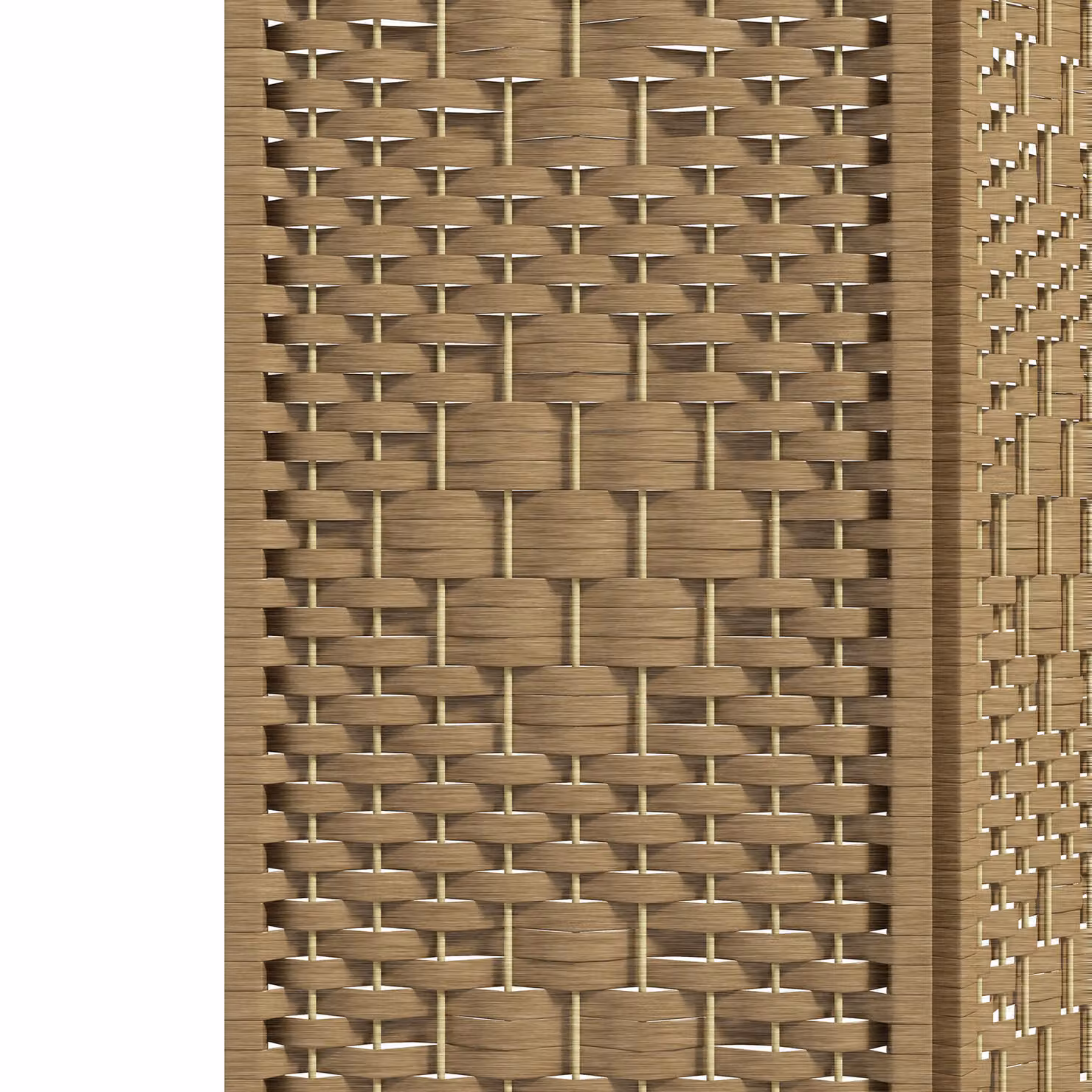 HOMCOM 4 Panel Folding Room Divider Privacy Screen in Brown Bamboo Wood, H 170 cm x W 160 cm – 3