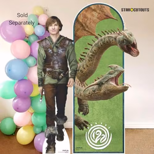 Star Cutouts Hideous Zippleback Sailboard How to Train Your Dragon Live Action Cardboard Cutout, Multicolour, Height: 182 cm – 4