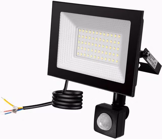 PAWNORA 200W LED Floodlight with PIR Motion Sensor in Black