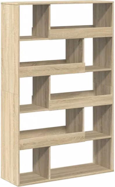 Berkfield Home Sonoma Oak Room Divider in Light Oak, W/D/H: 100 x 33 x 156.5 cm