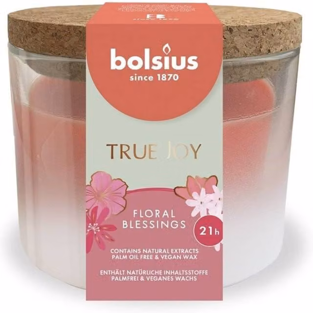 KDMD Floral Blessings True Joy Glass in Pink, White and Green – 1