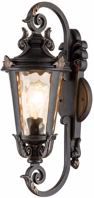 Netlighting Baltimore Outdoor Wall Lantern Light in Weathered Bronze and Brown with IP44 Rating and E27 Socket