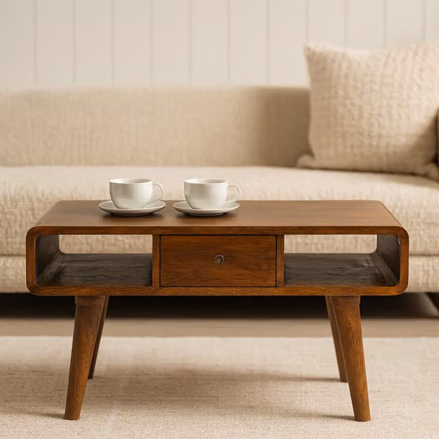 Artisan Furniture Mango Wood Rectangular Coffee Table in Brown