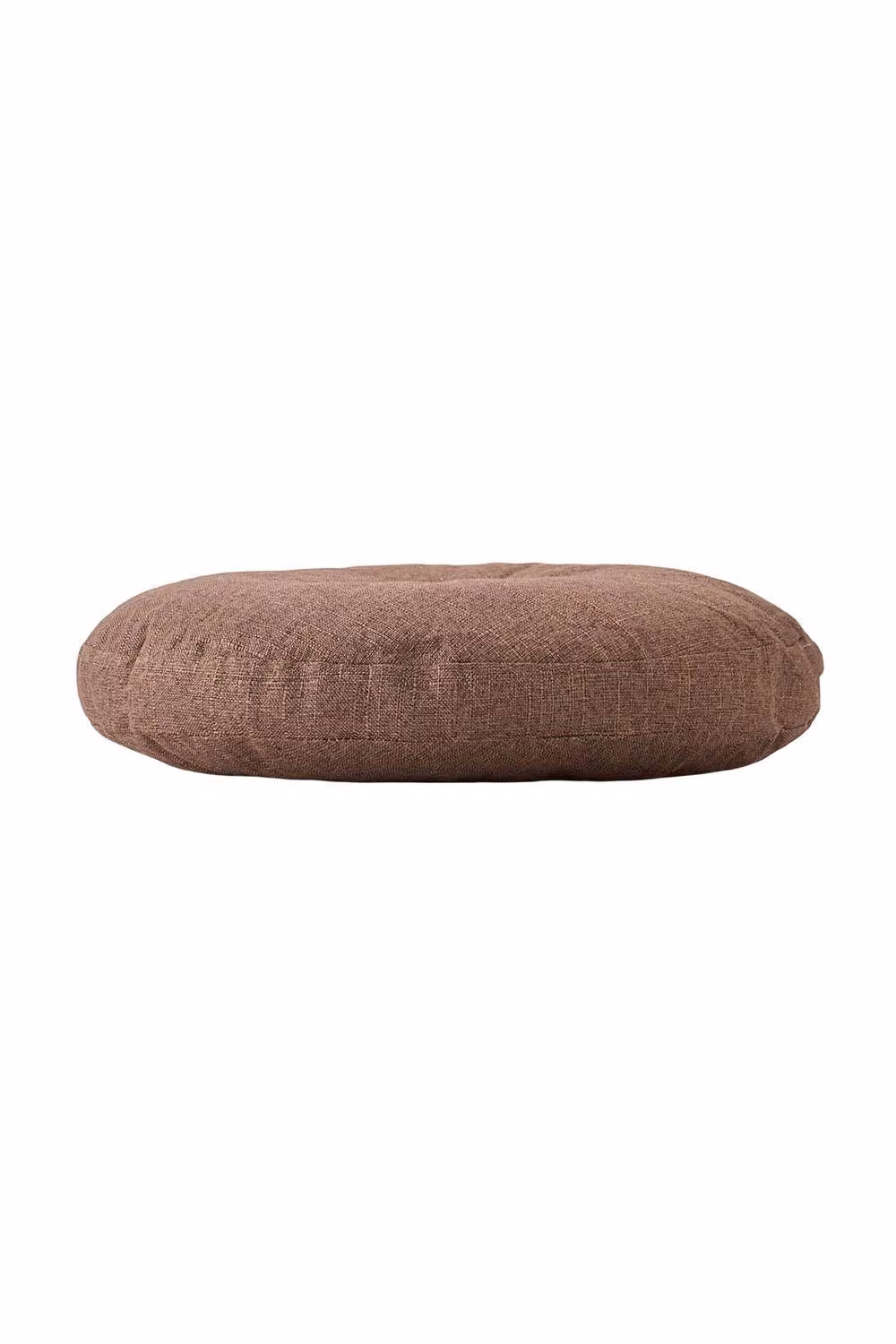 Living and Home Bohemian Style Round Linen Floor Cushion in Brown with Removable Cover – 5
