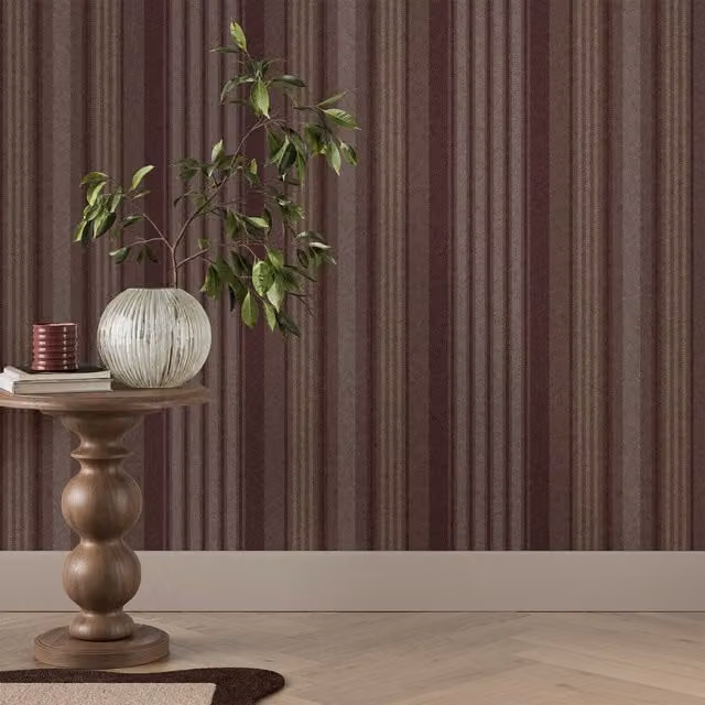 Superfresco Easy Loom Stripe Abstract Wallpaper in Red