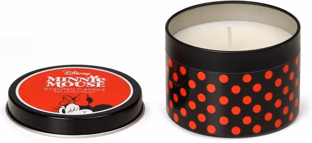 Disney Minnie Mouse Scented Tin Candle, Red Poppy Musk, 175g, Black – 3