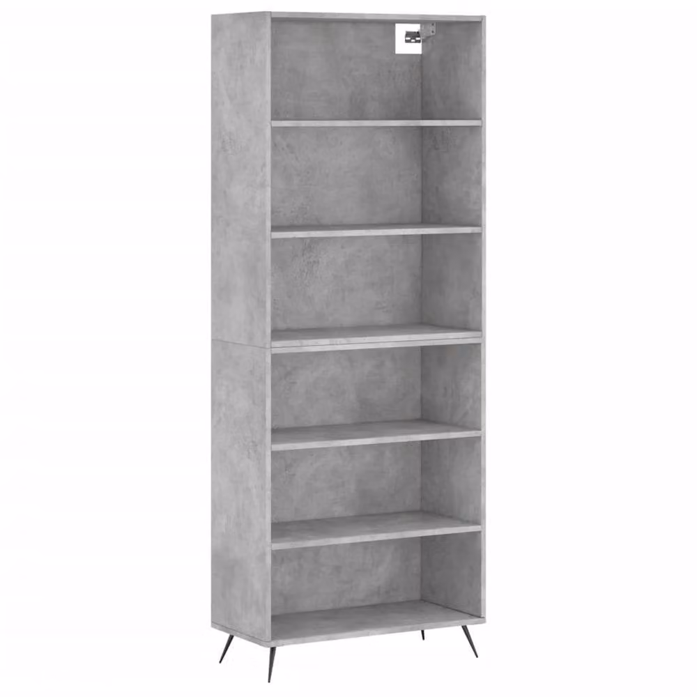 Berkfield Home Highboard in Concrete Grey, H 180 x W 69.5 x D 32.5 cm – 3