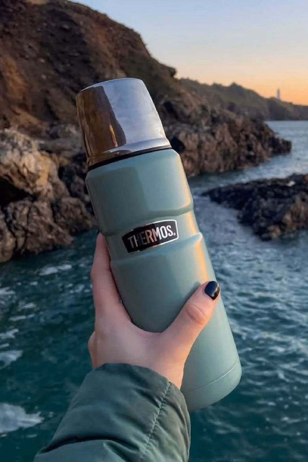 Thermos Stainless King Vacuum Insulated Flask, Blue, 470ml – 10