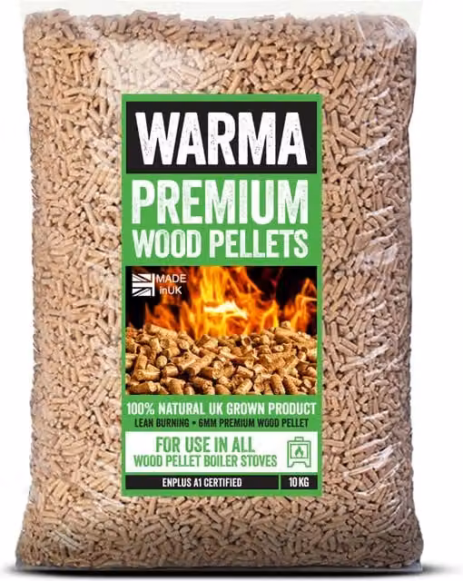Warma Enplus A1 Wood Pellets for Biomass Stoves, 10kg