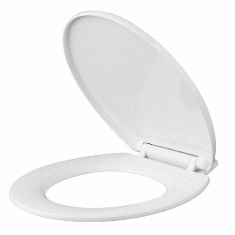 Nordara White Heavy Duty Plastic Toilet Seat with Steel Fittings – 3