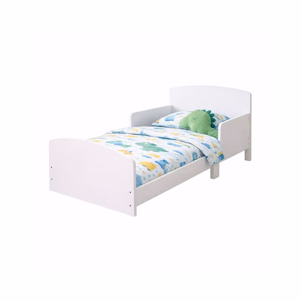 Kidsaw Kids Toddler Bed Frame with Safety Rails in White, Solid Wood, W/D/H: 70 x 140 x 70 cm – 2