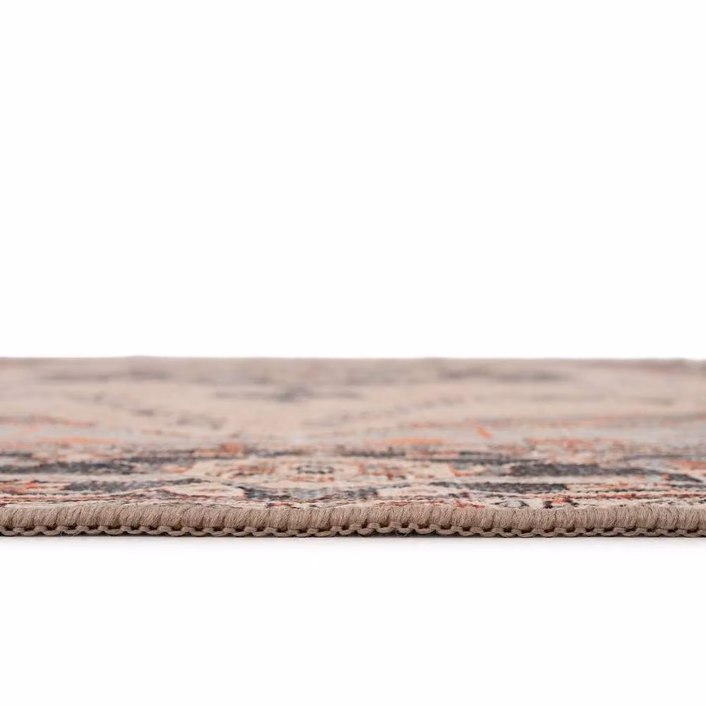Kukoon Cream Distressed Soft Pile Area Rug in Light Beige, W: 240 cm, D: 330 cm – 3