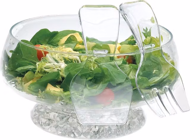 KitchenCraft Round Yellow Transparent Acrylic Salad Bowl