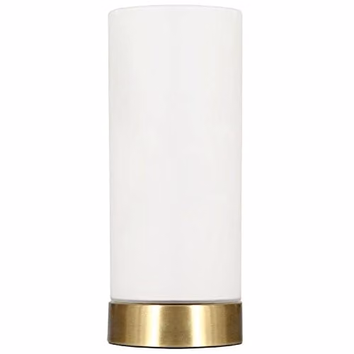 KLiving Lonsdale Touch Table Lamp in Brass and White Glass with E14 Base – 1