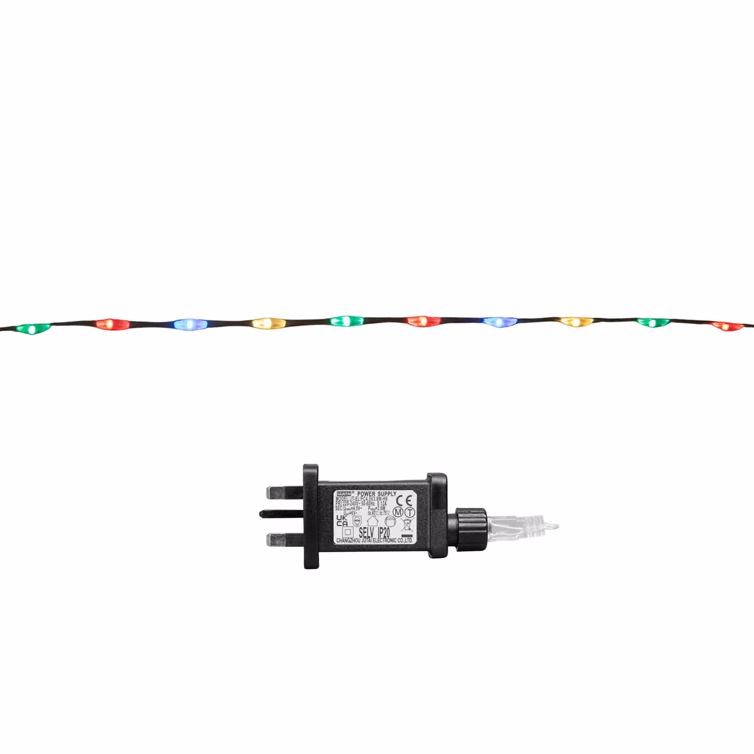 Samuel Alexander 6.4m Compact MicroBrights Christmas Lights with 400 Multi-coloured RGB LEDs and Timer – 3