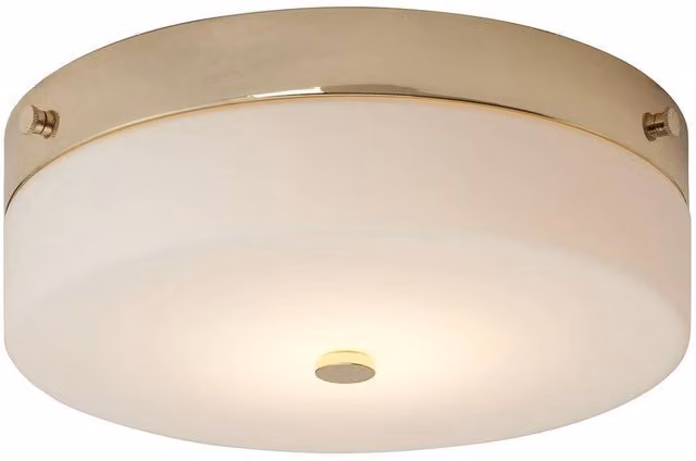 Netlighting Tamar 1 Light Large Flush Ceiling Light in Gold/Brass