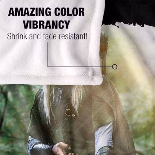 Warner Bros. The Lord of the Rings Legolas Super Soft Fleece Throw Blanket, Multicolour, W: 91.44 cm, D: 147 cm – 3